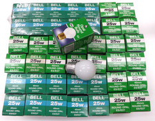 Image of 43 x Bell 25W Incandescent 45mm Round Opal Finish Lamp E27 Screw Base Warm White