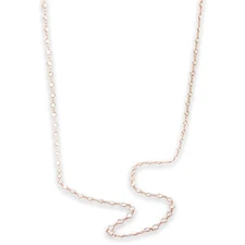 Rose Gold Plated Sterling with Cubic Zirconia By The Yard 36" Necklace