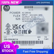New Sealed Allen Bradley 25B-D043N114 PowerFlex 525 22kW (30Hp) AC Drive