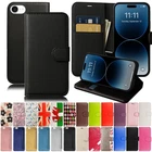 For iPhone 7 8 Plus SE 2022 SE 2020 6 Plus 5 4 Leather Magnetic Flip Wallet Case