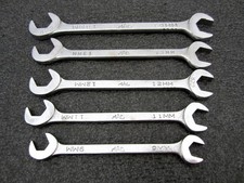 Vintage Mac Tools 5pc Metric Angle Open End Wrench Set Da Made In Usa