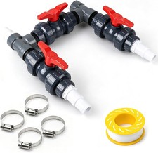 Bypass Pool Set 50mm W&auml;rmepumpe Anschluss mit 32mm-38mm Schl&auml;uchen Poolheizung
