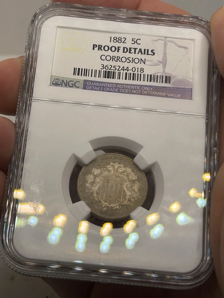 1882 Proof Shield Nickel - NGC PR PF Details - Five Cents - 5C! Rare Type Coin** - Image 3 of 4