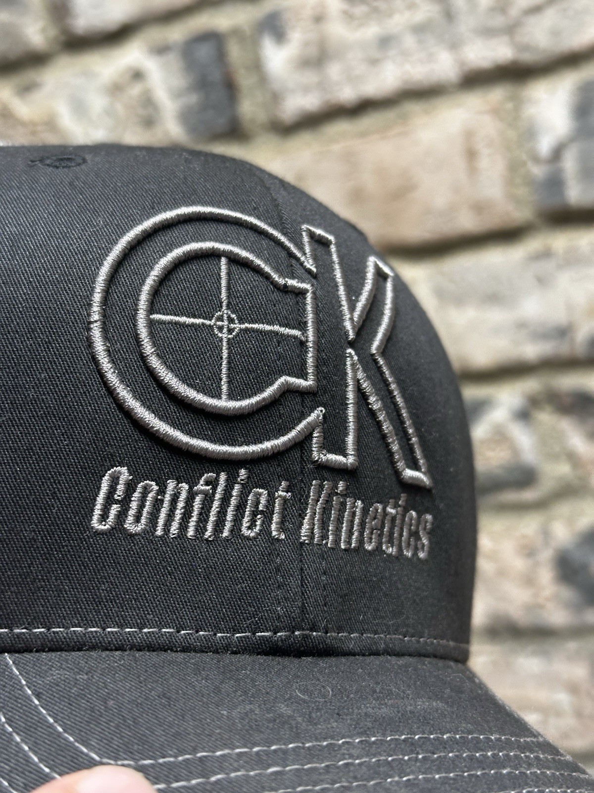 Conflict Kinetics Logo Gray Patch Cap Hat Adjusta… - image 7