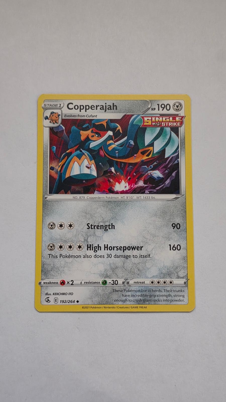 Copperajah 192/264 Uncommon Fusion Strike Pokemon Near Mint