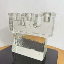 MCM Jens Quistgaard Dansk Candelabra Triple Ice Block Candlestick Holder Denmark