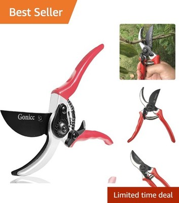 Classic 8'' Bypass Pruning Shears with Ergonomic Handles - Ideal for All Gardens