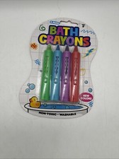 Kids Bath Tub Crayons Non Toxic Set 4 Magic Crayons Big Time Toys Fun Wipe Off