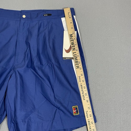 Nike Court Shorts Mens 35** Blue Dri-Fit Tennis Logo Agassi Vintage NWT READ - Picture 10 of 24