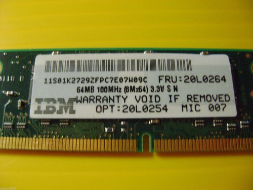 Micron MT4LSDT864LHG-10EB1 SD RAM 100 MHz 64 MB sincronización CL2 completamente funcional - Imagen 2 de 2