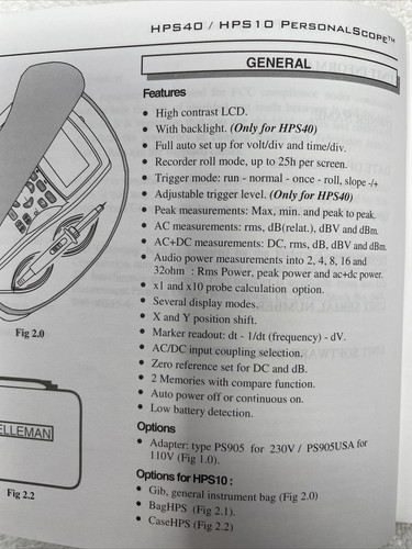 Velleman HPS40 Personal Scope W/case, Manual, Power Supply, Probe. Nice! - Picture 15 of 15