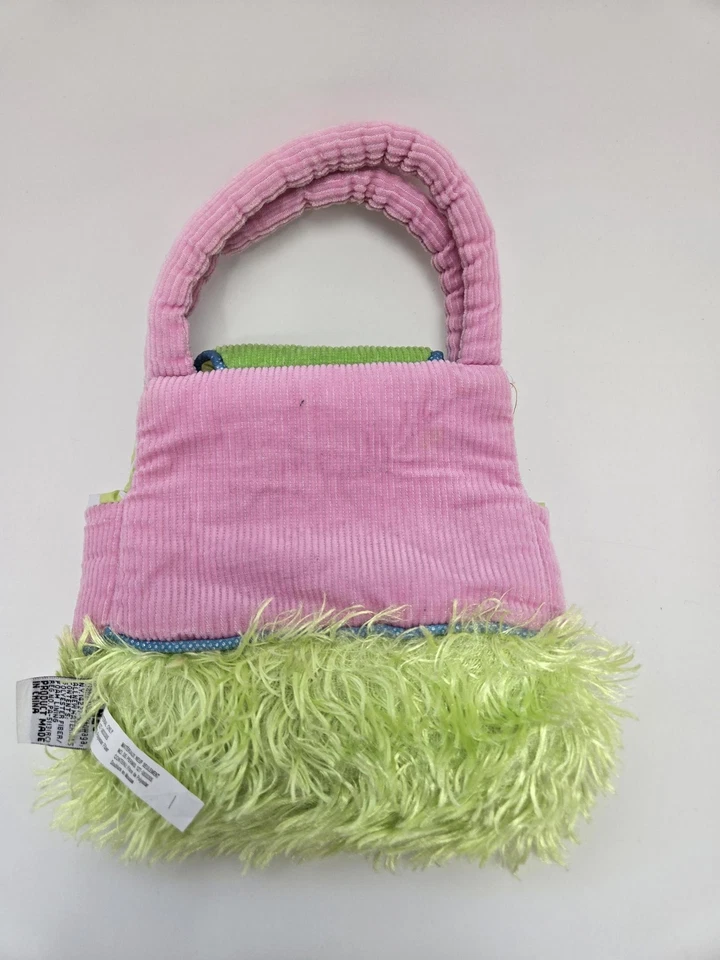 Cartera de felpa vintage Webkinz Carrier púrpura verde y rosa, Ganz (8 pulgadas) Foto 2 de 3