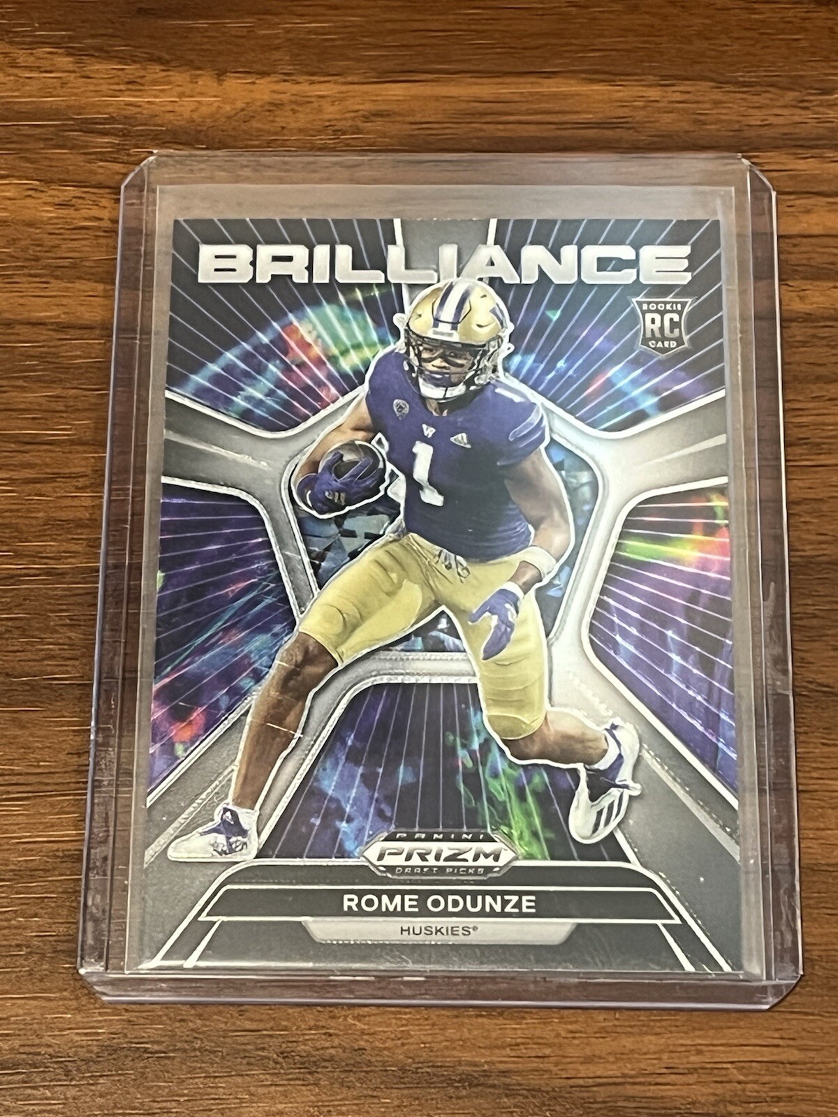 Rome Odunze 2024 Prizm Draft Picks RC #BR-RO Brilliance Washington Huskies