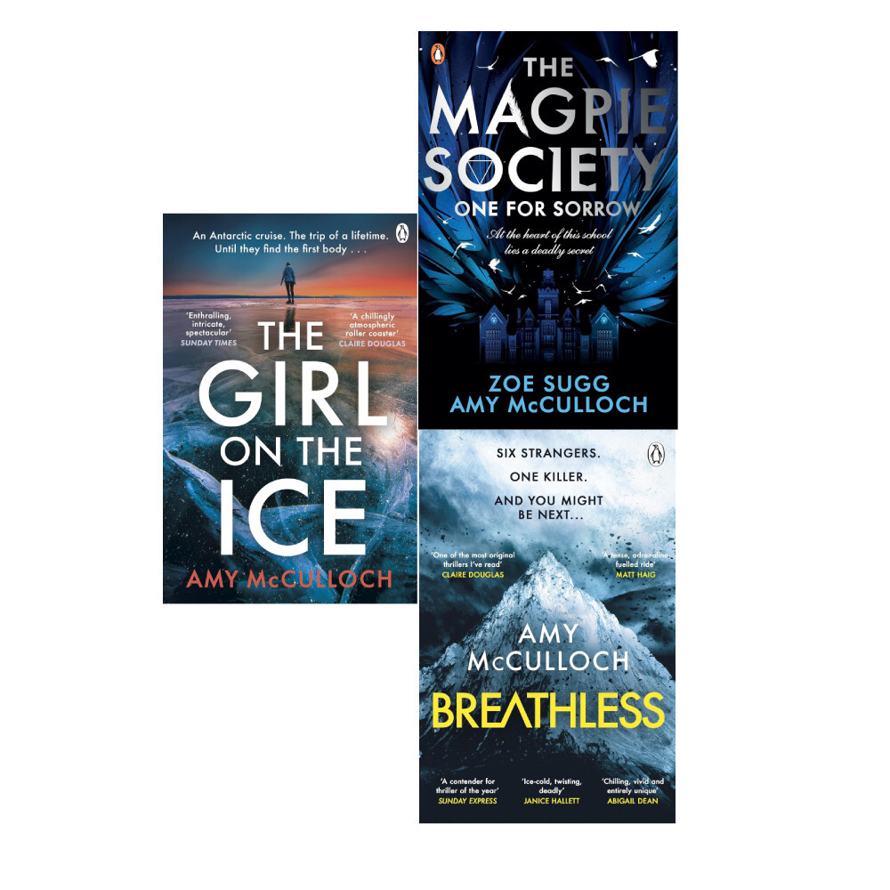 Amy McCulloch Collection 3 Books Set Magpie Society, Girl on the Ice, Breathless