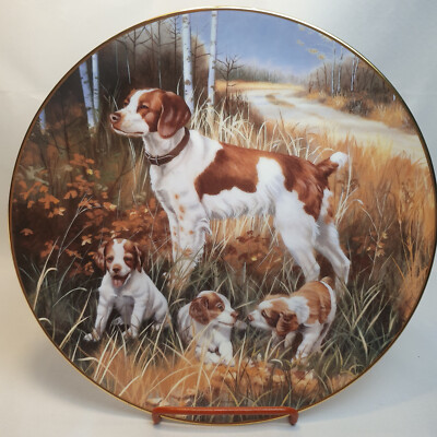 Porzellan Teller ''Brittany Sapniel'' (3) 8,5'' (22cm) von The Hamilton Collection