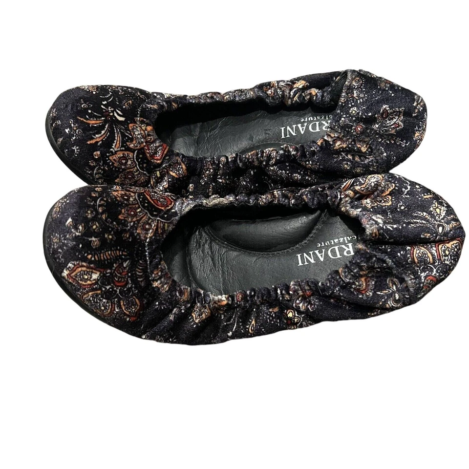 CORDANI Velvet Floral Ballet Flats Women's 8 from Italy - Image 3 of 4