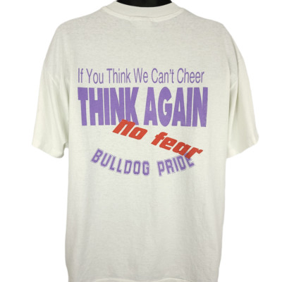 Vintage Baker City Bulldogs Cheerleaders T Shirt Mens Size XL 90s Made In USA