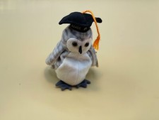 Ty Beanie Babies Wiser the Owl Class of 1999 6  Beanbag Plush Toy