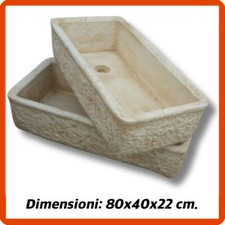 Lavandino lavello lavabo pilozzo da esterno giardino in pietra marmo appoggio