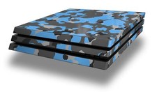 Skin for PS4 Pro Console WraptorCamo Old School Camouflage Camo Blue Medium