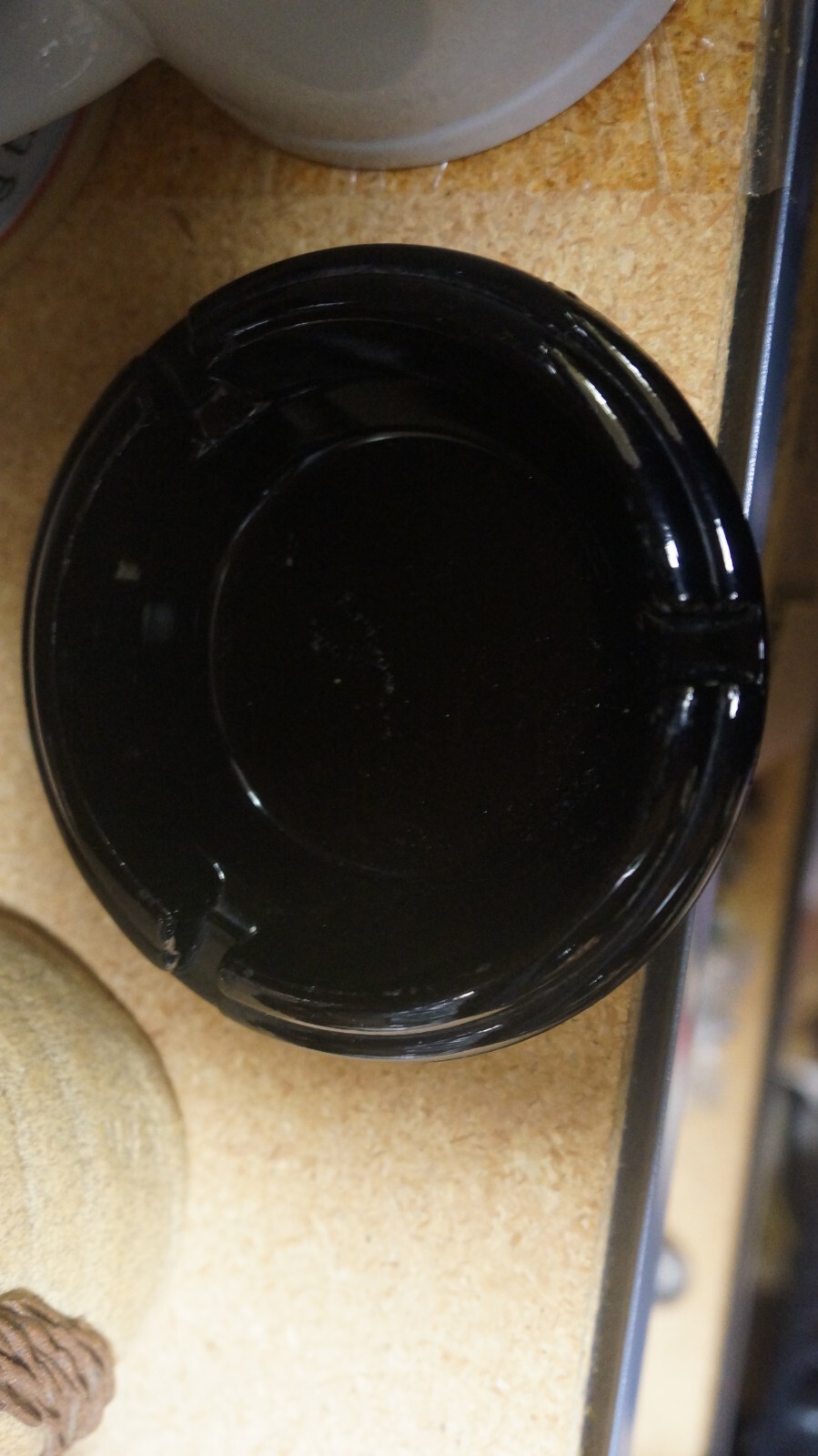 BLACK GLASS ASHTRAY eBay
