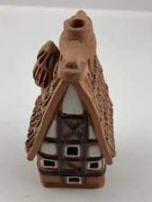 Vtg. German Handarbeit Pottery Cottage House Tea Light/Incense Burner. Germany.