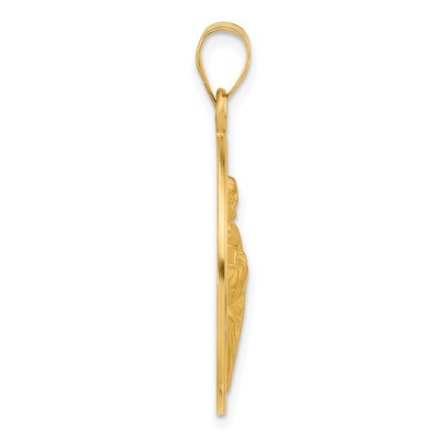 14k Gold Oval Saint Jude Thaddeus Medal Pendant - Small Religious Charm For Necklace