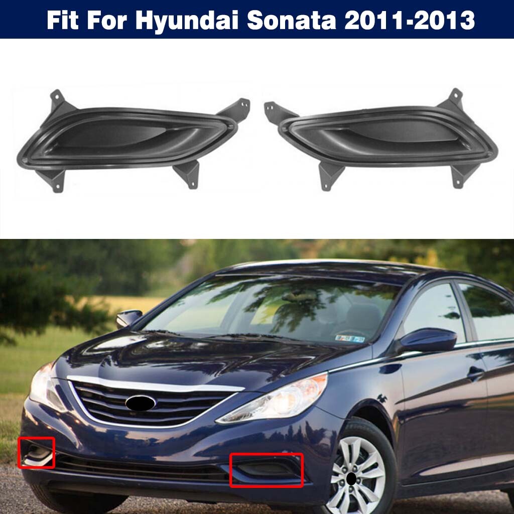 Front Left & Right Fog Light Cover Set For 2011-2013 Sonata – Replace HY1039110 HY1038110