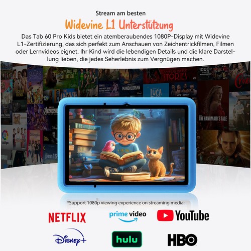 Blackview Tab 60 Pro Kids 4G Android 15 Tablet 10,1 Zoll 12GB+128GB Widevine L1 - Afbeelding 8 van 24