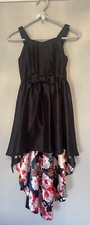 Speechless Kids Girls Party Formal Dress Bow High Low Peek A Boo Floral Size 8