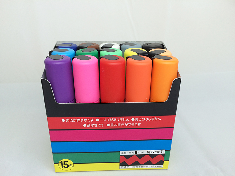 ZK Uni POSCA JAPAN Drawing Pen Pens 15 colors thick Nib PC8K15C | eBay