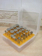 50 x Diamond coated rotary grinding jewelry lapidary engraving burr GRIT 60~300