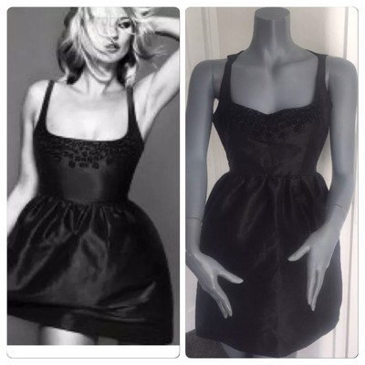 black silk skater dress