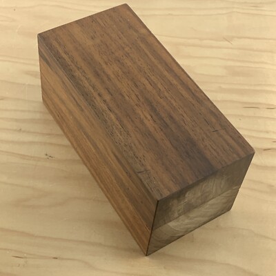 -Solid Walnut Wood Block ,Display ,Tea Light Candle ,3-3/8'' Square X 7''