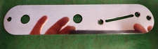 Telecaster / Tele control mounting plate Angled, slanted slot, Aluminum reliced