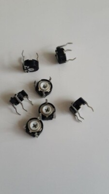 Piher, 10 St. Miniatur-Trimmer, 6mm, liegend, 100KΩ, RM5/2,5  unbenutzt