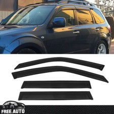 Fit 09-13 Subaru Forester Slim Style Window Visors Rain Sun Guard Deflector 4pc
