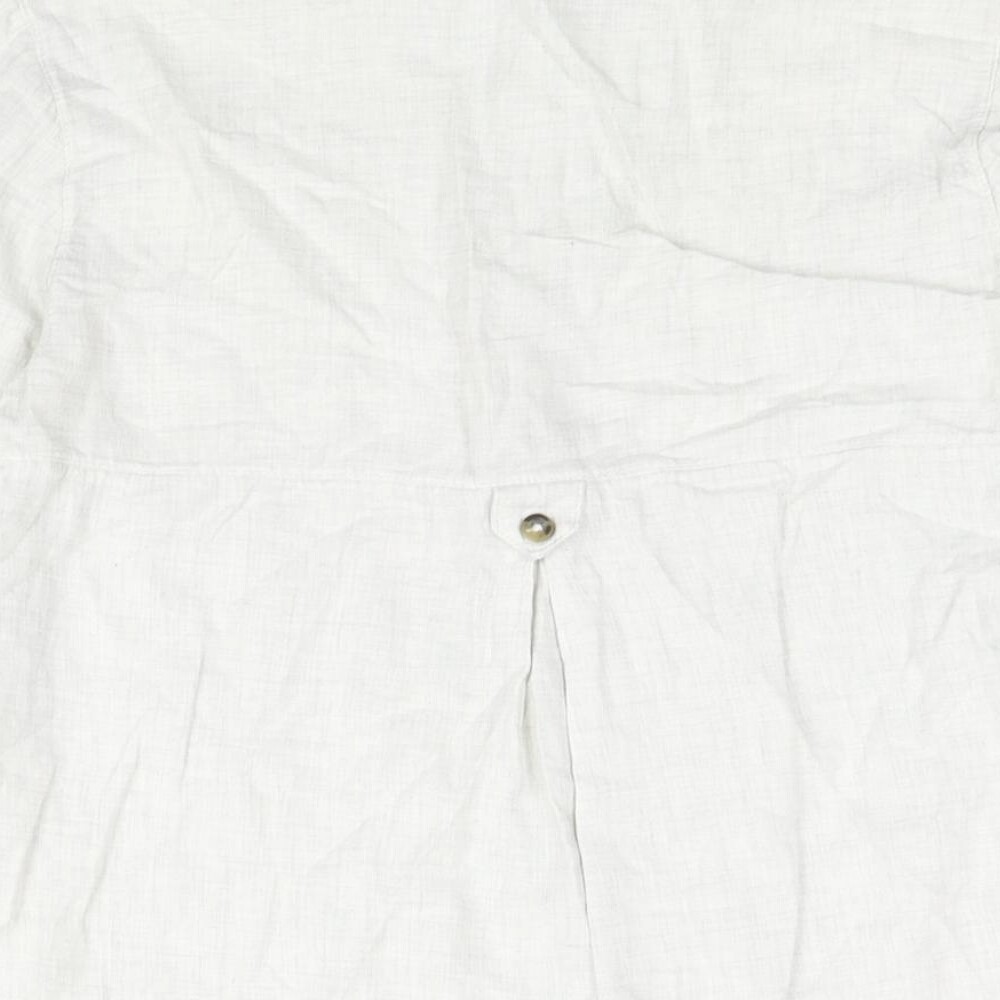 Warehouse Womens Green Polyester Basic Button-Up … - image 4