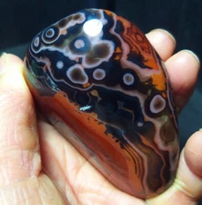 HOT 128.3G Natural Polished Banded Agate Crystal Madagascar YK120101