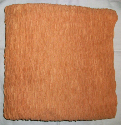 Vintage 70s Sheer Peach/Cantaloupe Orange Bubble Knit Fabric