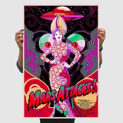 Mars Attacks Movie POSTER Mondo Print Prize Captive Funko Spirit Halloween RARE