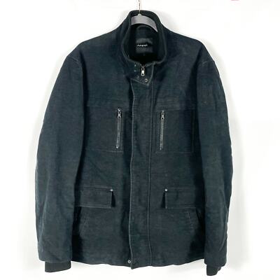 Autograph Marks & Spencer Jacket Charcoal Gray Sz L Men's Full Zip Long Sleeve