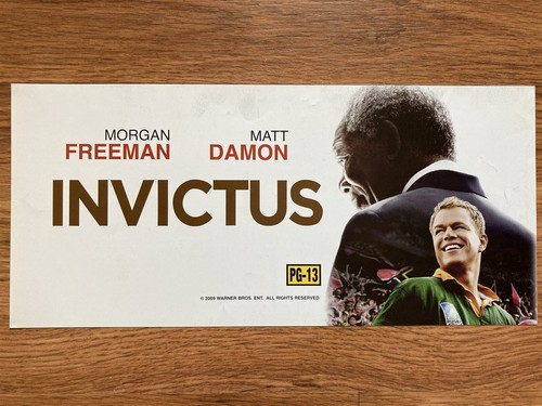 🌟 Invictus - Morgan Freeman - Movie Theater Mylar / Poster - 6x13