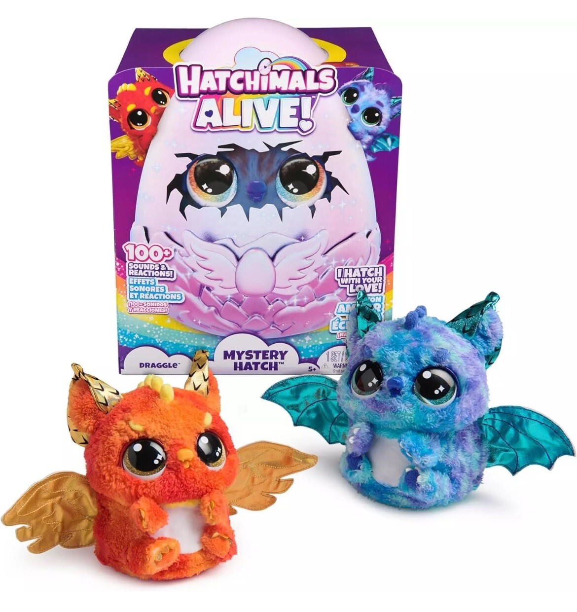 Alive, Mystery Hatch Draggle, Surprise Interactive Toy and Egg with