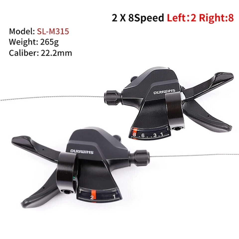 SHIMANO SL-M315 Shifters 2X8 16 Speed Hyperglide Bicycle Trigger Shift Lever - Image 2 of 4