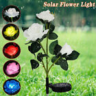 Solar Power Outdoor Rose Flower Lights Garden Landscape Yard Patio Stake Lamp Us