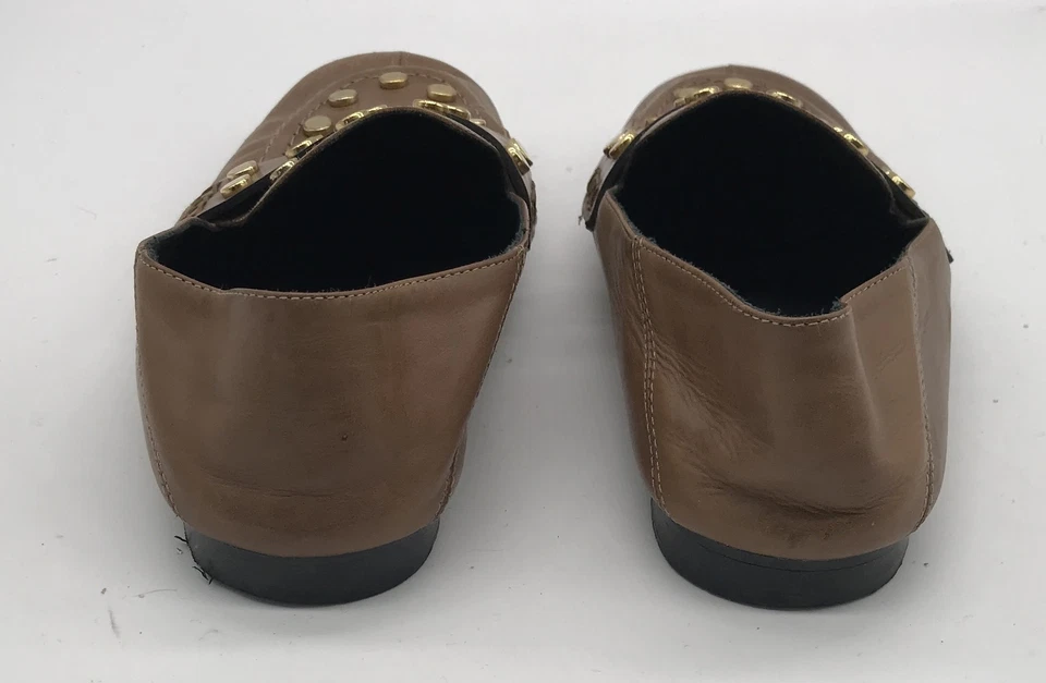 Isabel Marant Mocasín Plano Marrón con Tachuelas Tono Dorado Talla 37 Foto 4 de 4