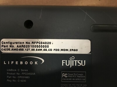 VINTAGE FUJITSU LIFEBOOK CP031883 Windows 98 FPC04020A Laptop