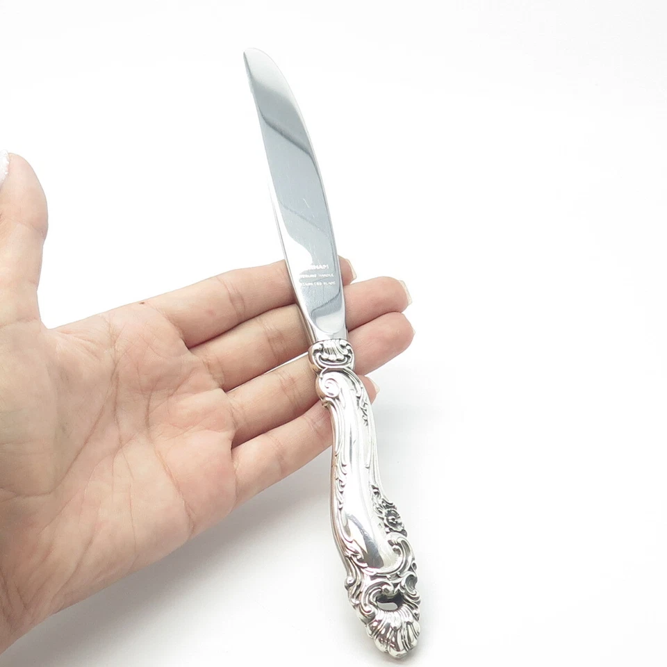 Cuchillo hueco decoración Gorham 1953 vintage plata de ley 925 y acero inoxidable Foto 2 de 4