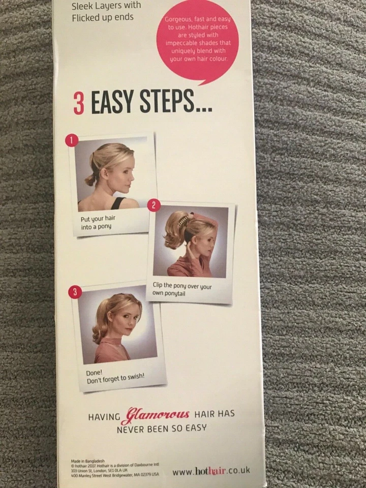 Cola de Caballo Garra Reversible Elegante y Flippy Chocolate Marrón Nuevo en Caja  Foto 4 de 4